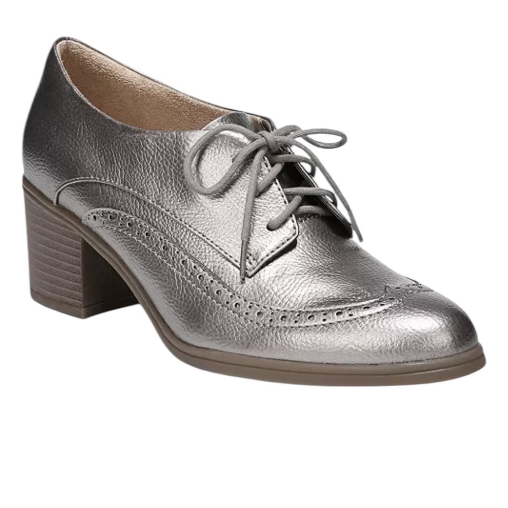 Naturalizer Pewter Herlie Lace Up Shootie Oxford Lace Up